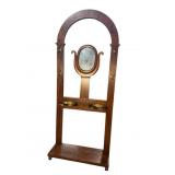 19TH CENTURY MAHOGANY EMPIRE HALL TREE/UMBRELLA