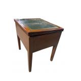 MAHOGANY 19TH CENT. LEATHER TOP POTTY SEAT