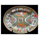 ANTIQUE ROSE MEDALLION PLATTER