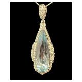 PLATINUM EMILIA LUCA MILAN AQUAMARINE & DIAMOND