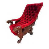 RARE WINGED GRIFFIN VICTORIAN SLEEPY HOLLOW CHAIR