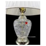 LARGE CUT GLASS TABLE LAMP