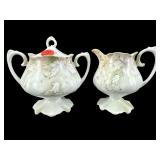 ANTIQUE R.S GERMANY HAND PAINTED CREAMER & SUGAR