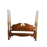KINCAID CHERRY KING SIZE RICE CARVED POSTER BED