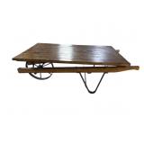 REPURPOSED WHEELBARROW COFFEE TABLE