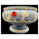 LARGE WEDGWOOD JASPERWARE BOWL ON PEDESTAL