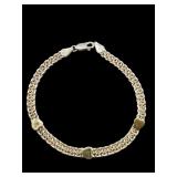 STERLING SILVER MILOR ITALY HEART BRACELET