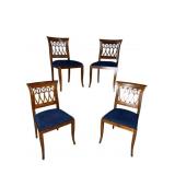 4 QUALITY CHERRY HIGHBACK CHAIRS