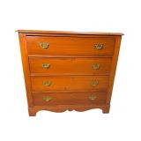 PINE 4 DRAWER 19TH CENT CHEST