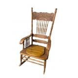 OAK PRESSED BACK ROCKER