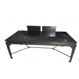 BLACK LACQUERED ORIENTAL DINING ROOM TABLE