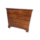 18TH CENT. 5 DRAWER SOLID MAHOGANY CHEST