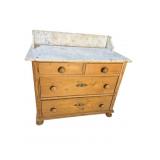 WASH PINE MARBLE TOP CHEST