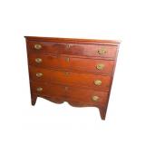19TH CENT. 4 DRAWER CHERRY CHEST