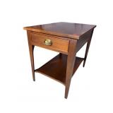 CRAFTIQUE SOLID MAHOGANY 1 DRAWER END TABLE