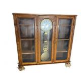 M&L SHEEHAN RARE OAK BOOKCASE WITH CLOCK