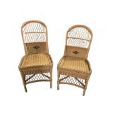 LOT OF 2 ANTIQUE WICKER CHAIRS