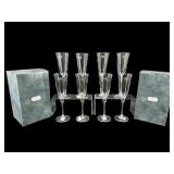 SET OF 8 ST ROMAIN GOLD CRISTAL G. DURAND