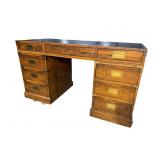 BAKER MILLING ROAD LEATHER TOP WALNUT CAMPAIGN