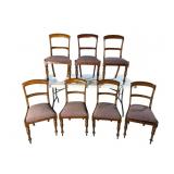 7 ANTIQUE WALNUT CHAIRS