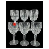 6 WATERFORD CRYSTAL KILDARE WATER GOBLETS