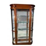 PULASKI CHERRY BOW GLASS LARGE CURIO
