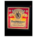VINTAGE BUDWEISER LIGHT UP WALL CLOCK