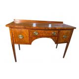 19TH CENT. MAHOGANY BANDED 3 DRAWER SERVER