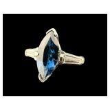 PLATINUM INDICOLITE NATURAL TOURMALINE & DIAMOND