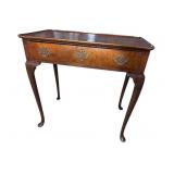 19TH CENT. SOLID MAHOGANY QUEEN ANNE 1 DRAWER