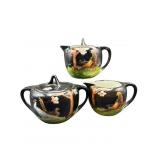 3 PC ANTIQUE R.S GERMANY PAINTED BIRDS SMALL TEA