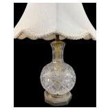 CUT GLASS TABLE LAMP