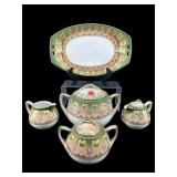 5 PC SET OF R.S. GERMANY HAND PAINTED PORCELAIN