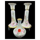 3 PC LOT OF T & V LIMOGE HAND PAINTED