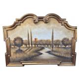 FRENCH PROVINCIAL OIL ON BOARD LANDSCAPE