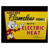 REDDY KILOWATT METAL EMBOSSED ADVERTISING SIGN