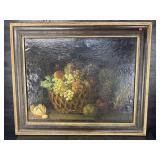 FRUIT STILL LIFE OIL ON CANVAS
