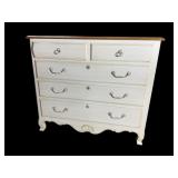 ETHAN ALLEN PAINT DECORATED 5 DRAWER OVERSIZED