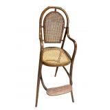 ANTIQUE BENTWOOD CANED BOOSTER CHAIR