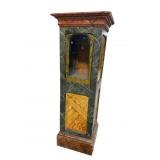 19TH CENTURY PAINT DECORATED PINE DISPLAY CUPBOARD