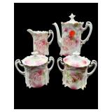 ANTIQUE R S PRUSSIA 4 PC TEASET