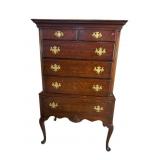KINDEL SOLID MAHOGANY CHEST ON CHEST