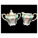ANTIQUE R.S PRUSSIA SUGAR & CREAMER