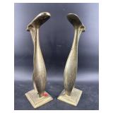 PR OF ANTIQUE BRASS SHOE LASKS