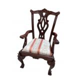DOLL SIZE SOLID MAHOGANY CHIPPENDALE CHAIR