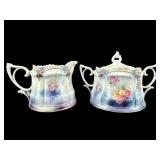ANTIQUE HAND PAINTED R.S PRUSSIA CREAMER & SUGAR