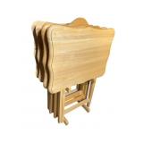 SET OF 4 MAPLE TV TRAYS
