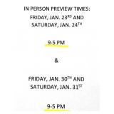 IN PERSON PREVIEW TIMES