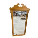 ETHAN ALLEN OAK BEVELED MIRROR