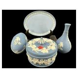 4 PC WEDGWOOD JASPERWARE LOT